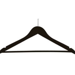 Chelsea Guest Hanger with Security Pin in Black