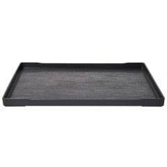 ABS hospitality tray with wood effect finish designed for hotel guest rooms