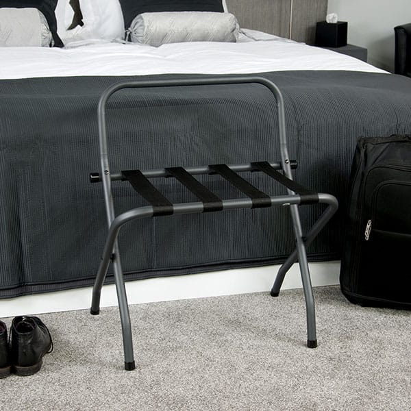 Corby Ashton Metal Luggage Rack with Back in Black - Image 2