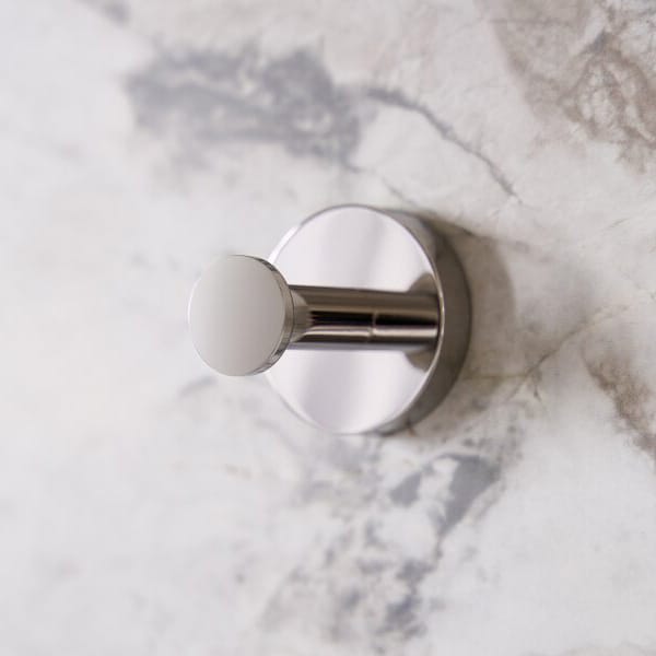 Polished Steel Clothes Hook | Wall Hook for Guest Spaces - Image 5