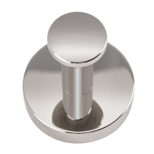 Polished Steel Clothes Hook | Wall Hook for Guest Spaces - Image 2
