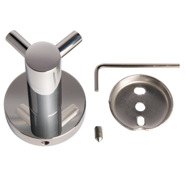 Double Clothes Hook | Polished Steel Hook for Hotel Interiors - Image 4