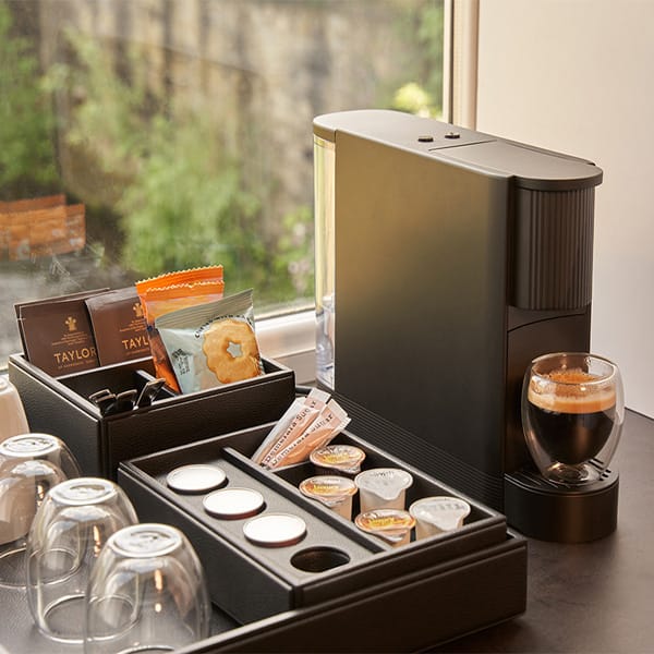 Highland Coffee Pod in PU Leather | Hotel Beverage Storage - Image 6