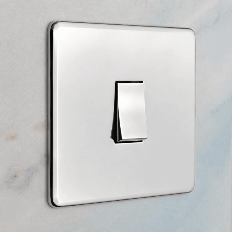 Studio Range silver light switch for hotels by Hotel lock and Safe