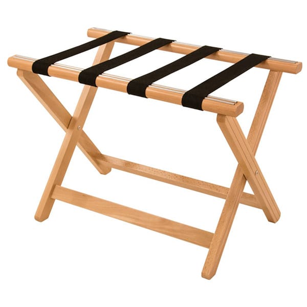York Wooden Luggage Rack in Light Wood | Hotel Luggage Stand