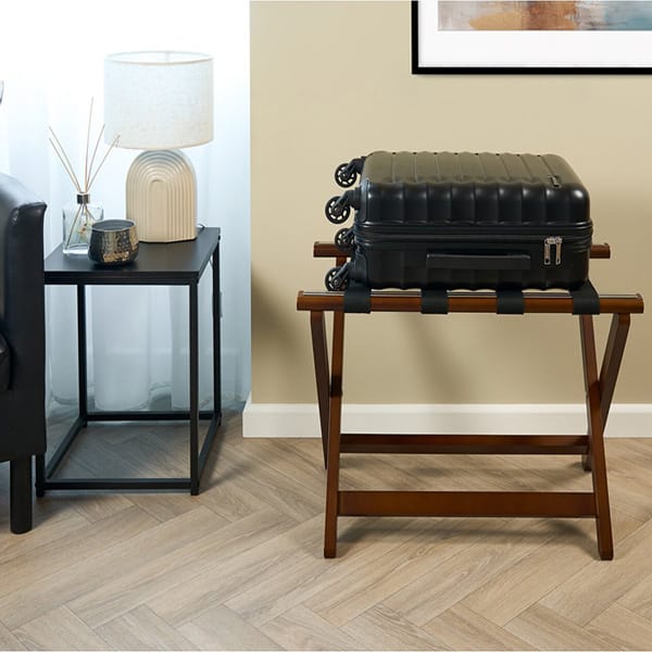 York Wooden Luggage Rack in Dark Wood by Corby - Image 2