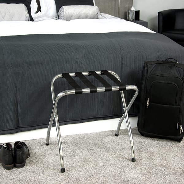 Ashton Metal Luggage Rack in Polished Steel by Corby - Image 2
