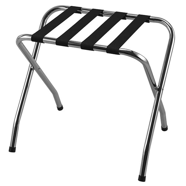 Ashton Metal Luggage Rack in Polished Steel by Corby