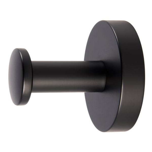Harrogate Single Clothes Hook in Black | Corby of Windsor