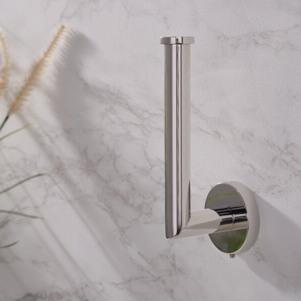 Harrogate Polished Steel Toilet Roll Holder - Image 6