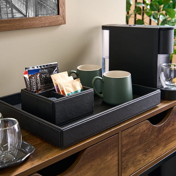 Highland Sachet Holder in Black Leather - Image 5