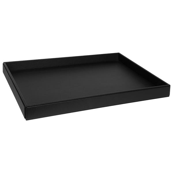 Highland Faux Leather Tray in Black | Hotel Tray