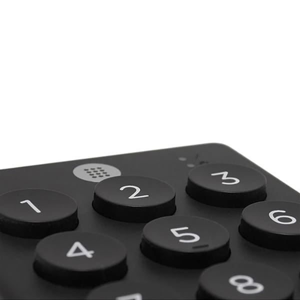 Bluetooth Numeric Keypad close-up showing large numeric buttons for secure PIN code access and simple operation by Hotel Lock and Safe.