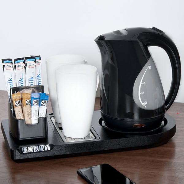 Lancaster Compact Welcome Tray in Black | Hotel Trays - Image 4