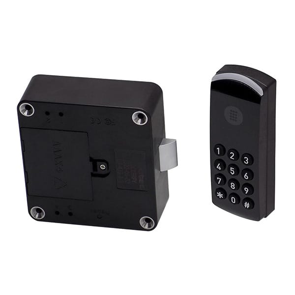 Omnitec Electronic Lock for Lockers showing the button code and lock By Hotel Lock and Safe