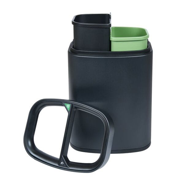 Black Dual Recycling Bin | Dual Waste Station - Image 2