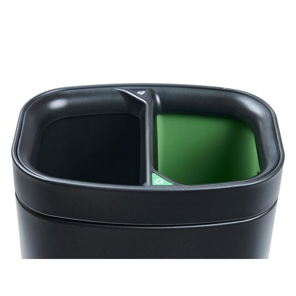 Black Dual Recycling Bin | Dual Waste Station - Image 4