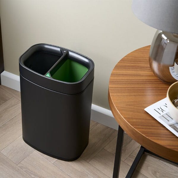 Black Dual Recycling Bin | Dual Waste Station - Image 5