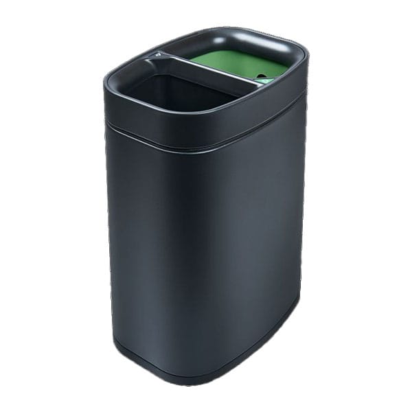 Black Dual Recycling Bin | Dual Waste Station - Image 3