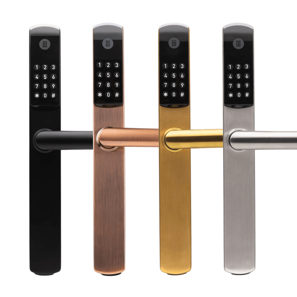 Omnitec os slim code hotel door locks in a variety of colours gold, black, copper and stainless steel by hotel lock and safe