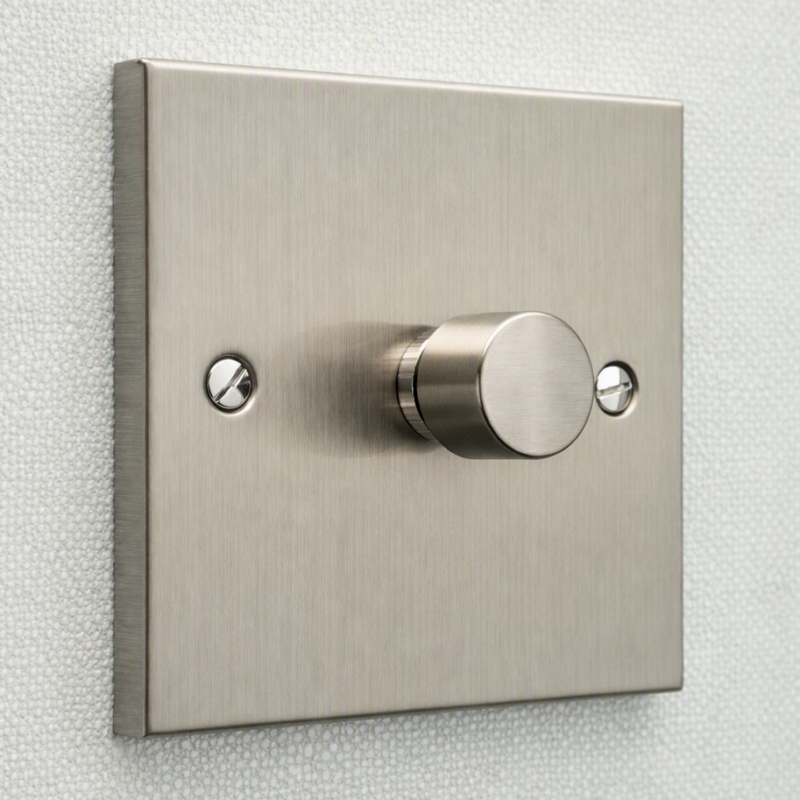 Victorian elite range steel colour light dimmer switch for guest rooms by Hotel Lock and Safe