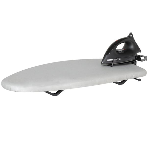 Table Top Ironing Centre | 1200W Dry Iron and Light Grey Cover