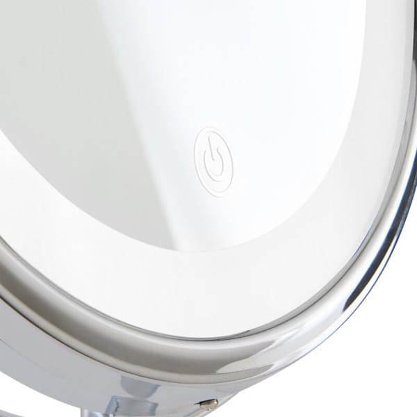 Chrome Mirror Wall Mounted | with LED Magnify 5X Mirror - Image 3