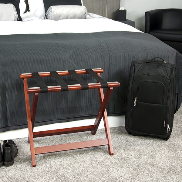 Corby York Wooden Luggage Rack in Mahogany - Image 4