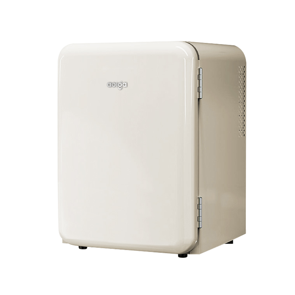 retro white hotel minibar 40L with solid door closed for hotels and guest room accessories by Hotel Lock and Safe