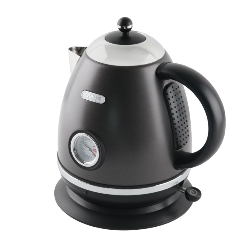 Aolga hotel kettle in black with tempreature gauge